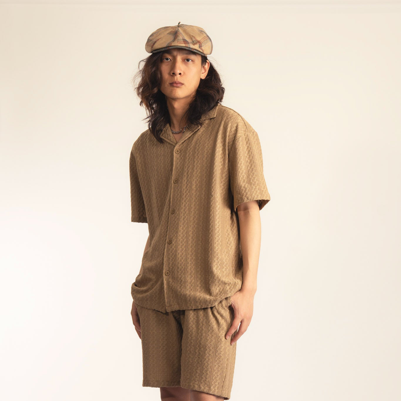 Victor – Gavroche à carreaux – lin & coton vintage