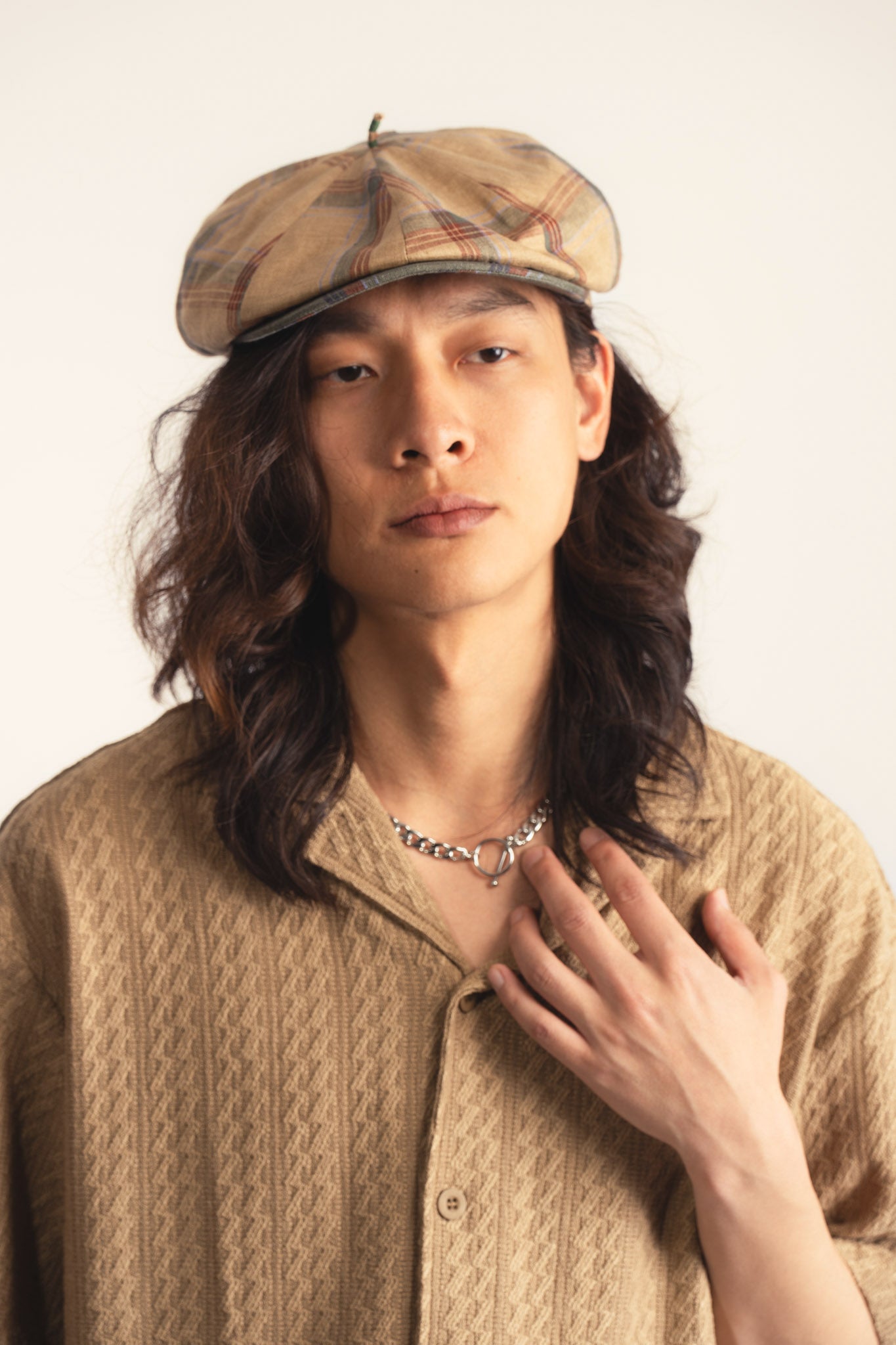 Victor – Gavroche à carreaux – lin & coton vintage