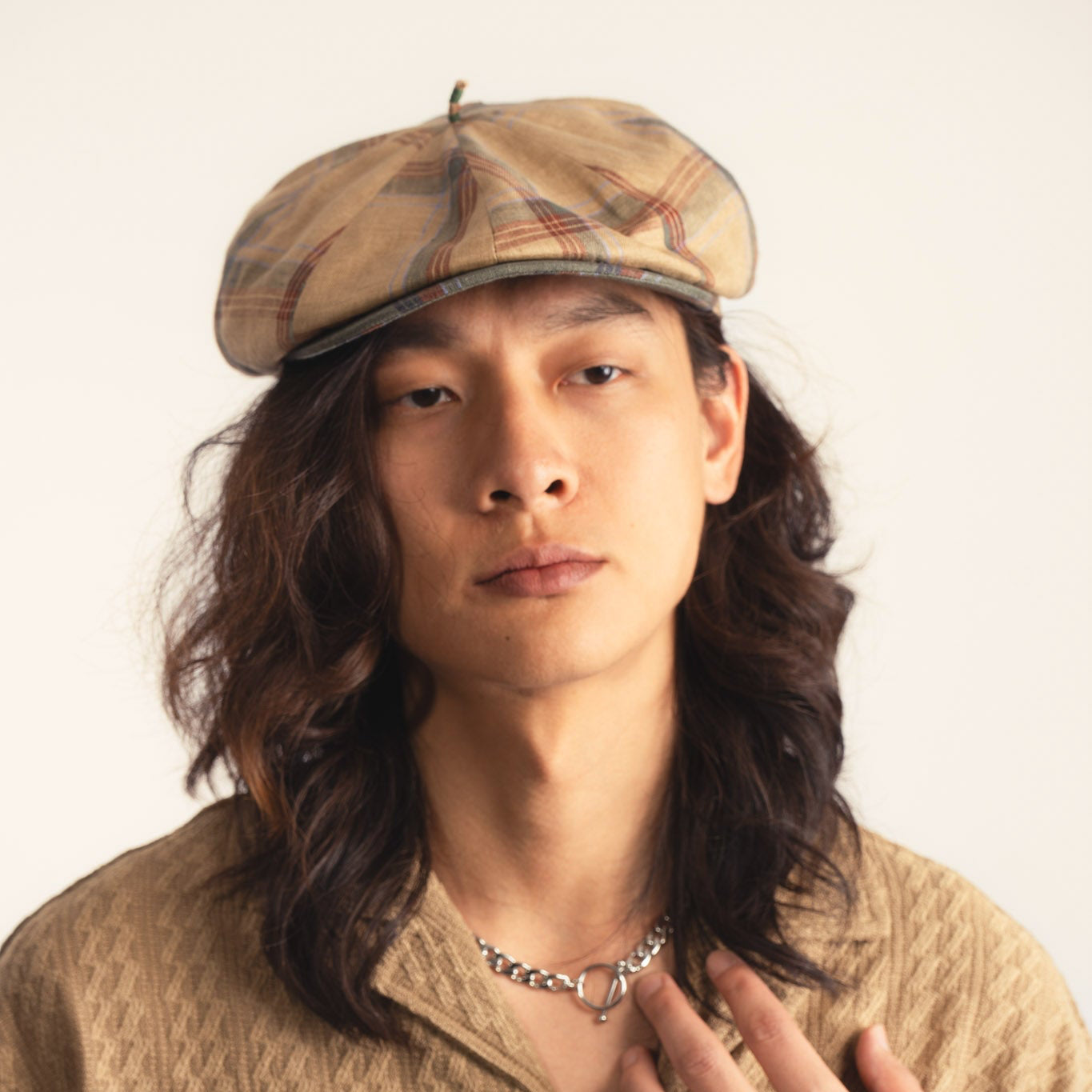 Victor – Gavroche à carreaux – lin & coton vintage