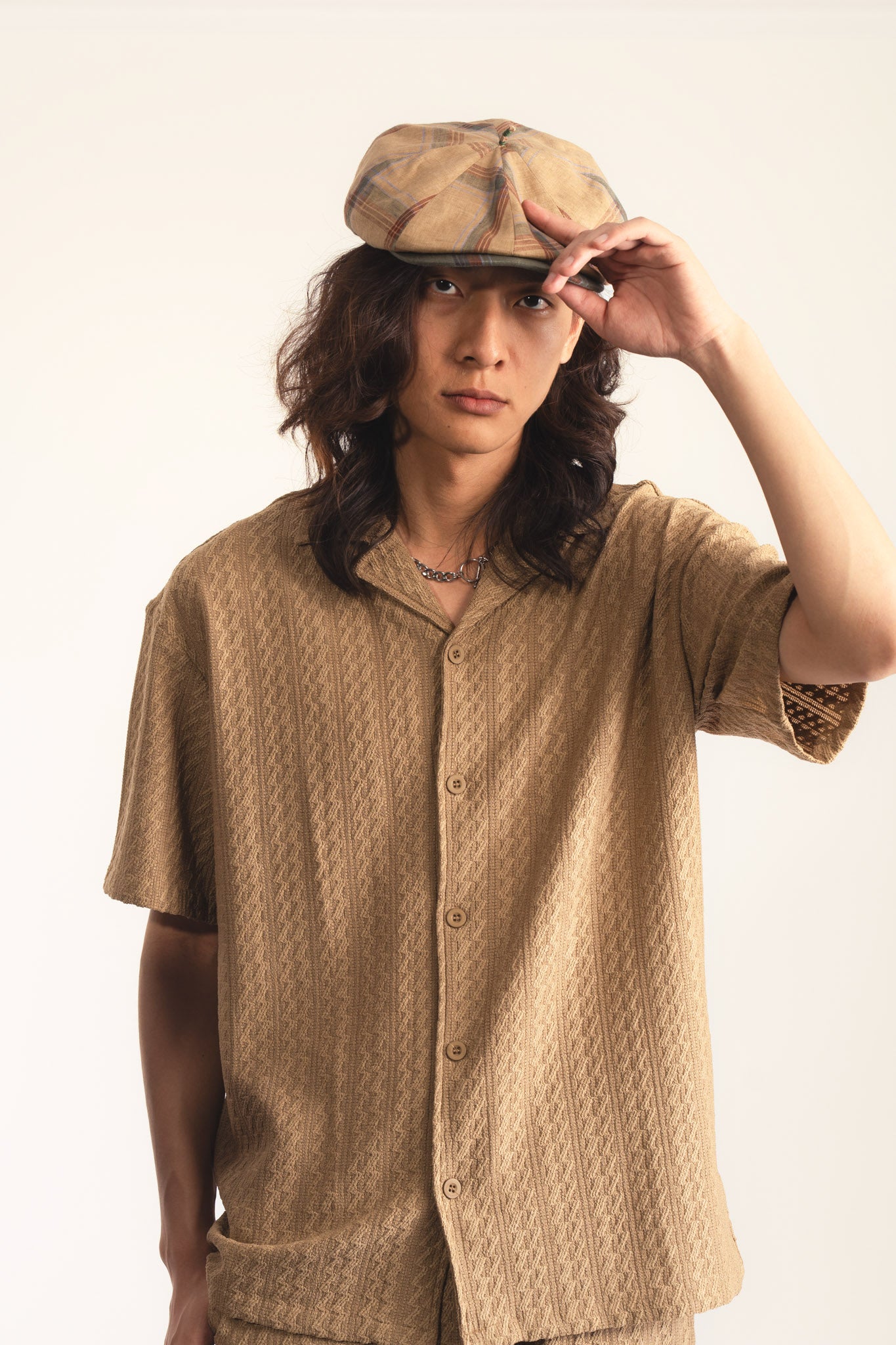 Victor – Gavroche à carreaux – lin & coton vintage