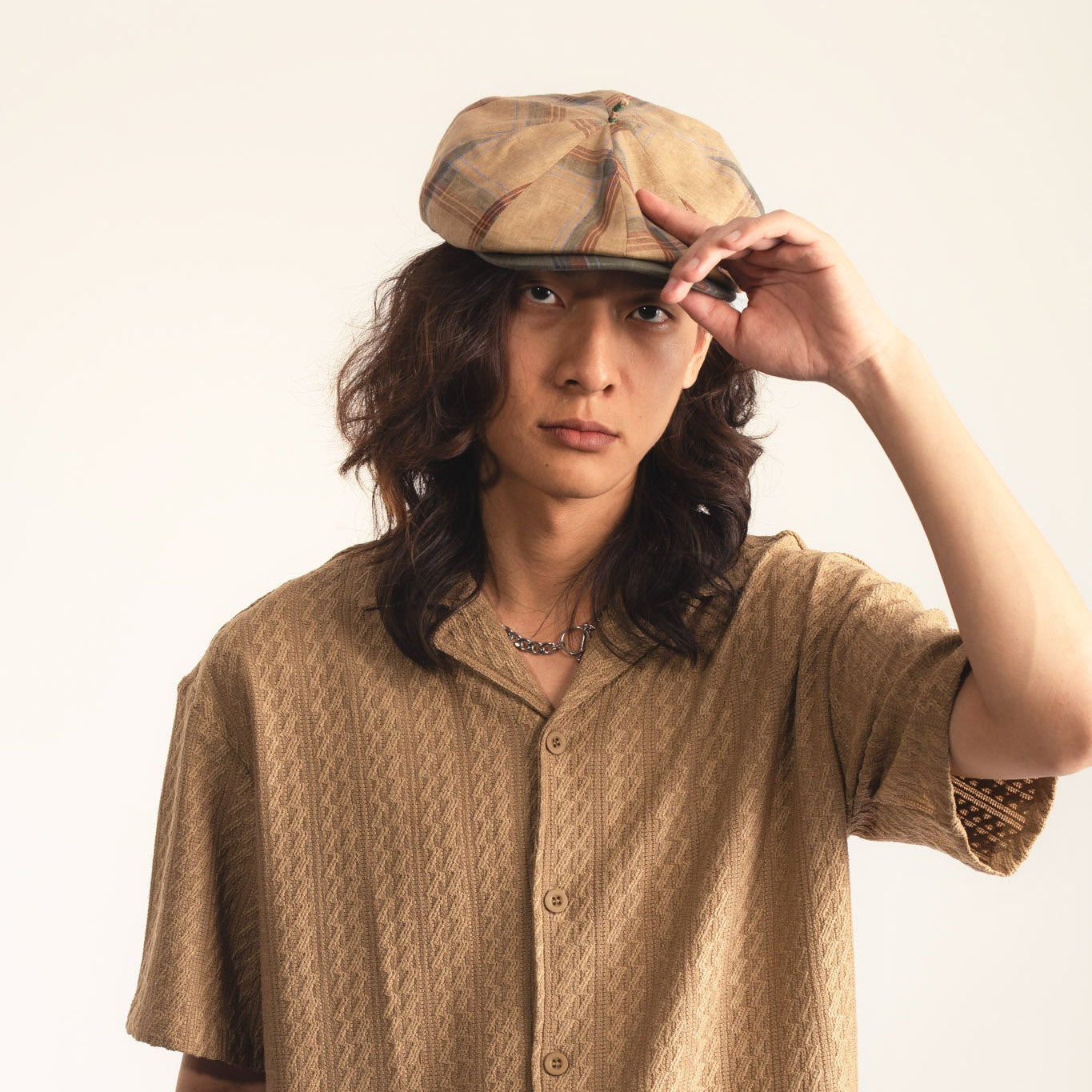 Victor – Gavroche à carreaux – lin & coton vintage