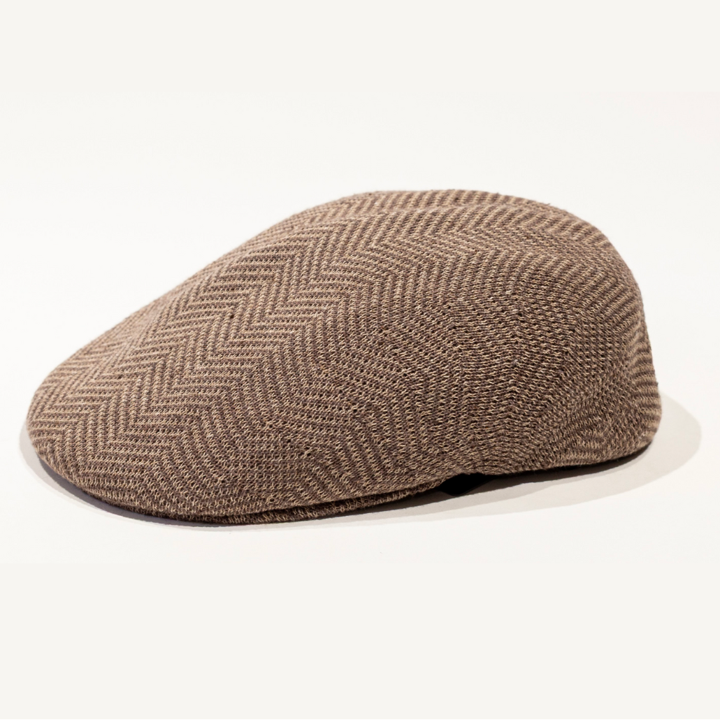 Casquette plate en coton gaufré