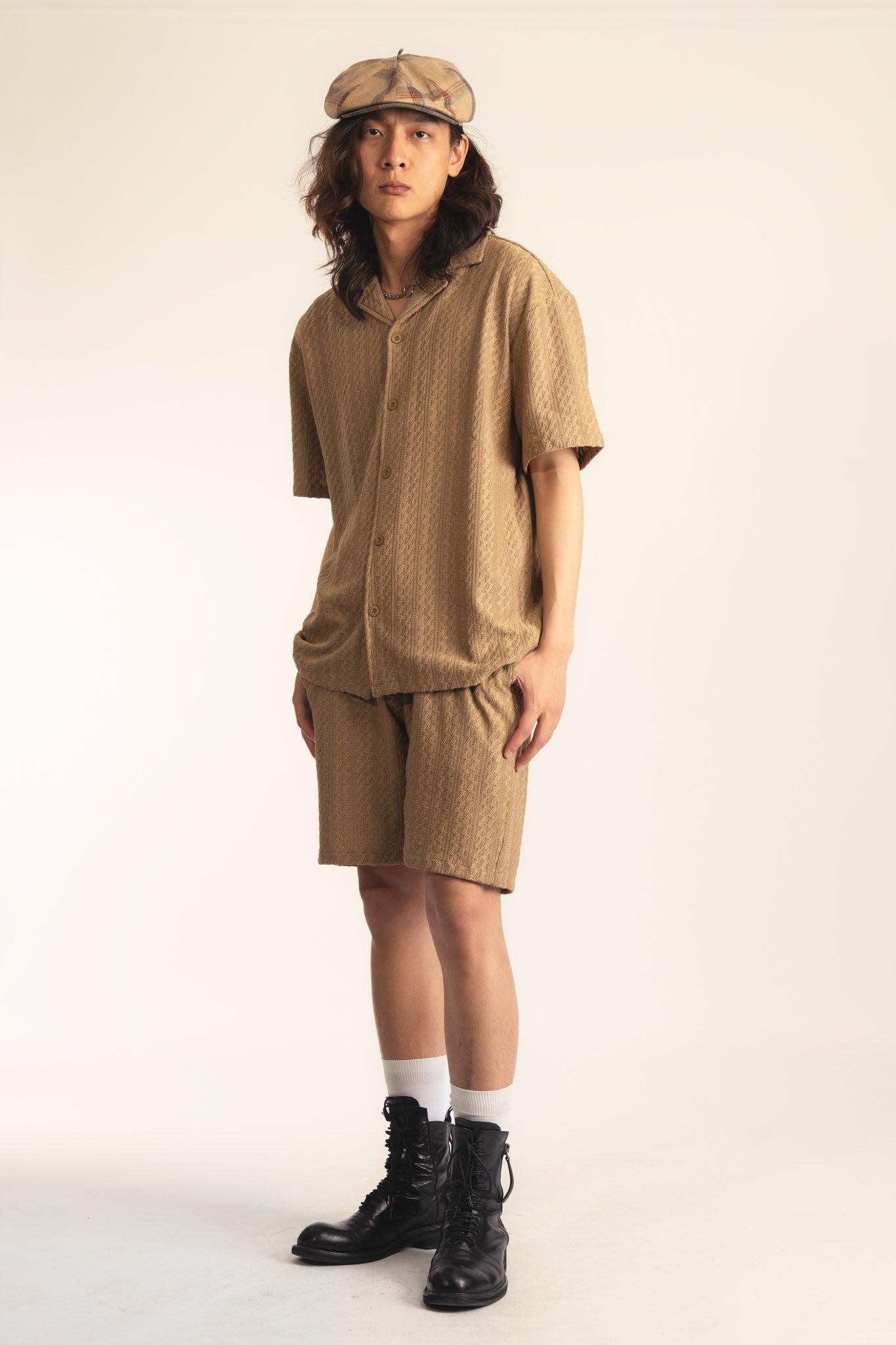 Victor – Gavroche à carreaux – lin & coton vintage