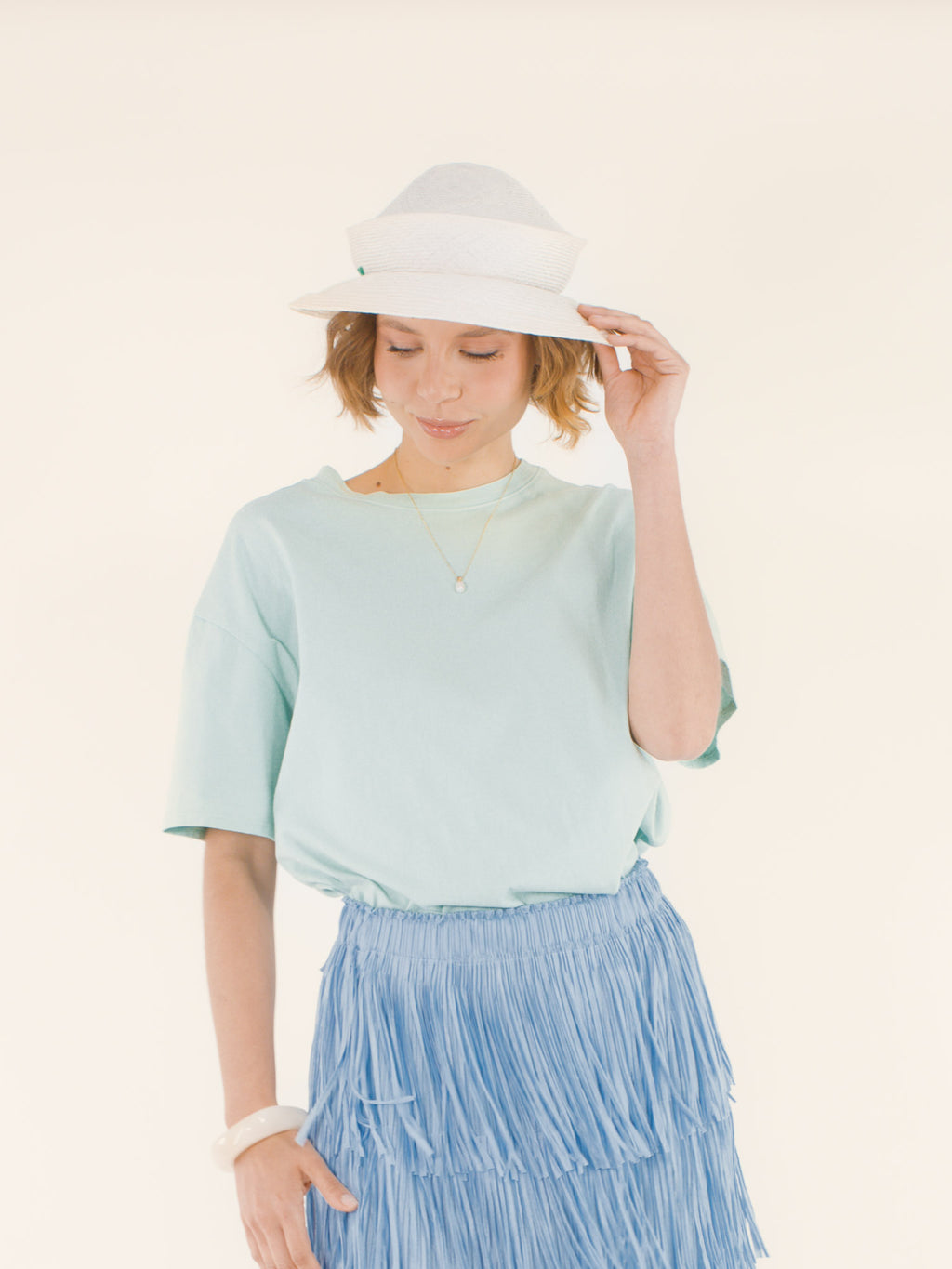 Clémence – Chapeau panama en chanvre – blanc naturel