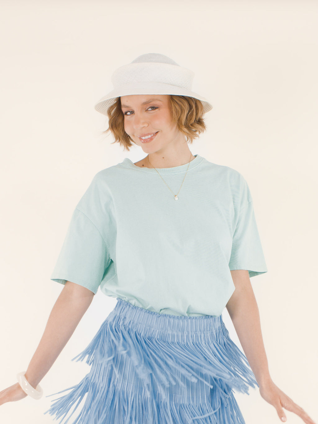 Clémence – Chapeau panama en chanvre – blanc naturel