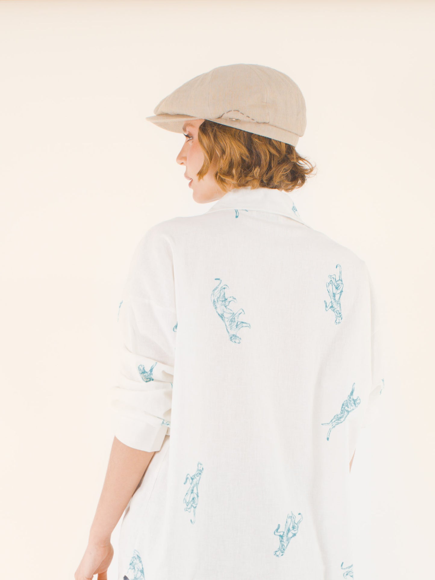 Agnès – Gavroche en lin naturel – beige clair
